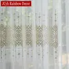 Sheer Curtains Hall Embroidered Sheer Tulle Curtains for Living Room Luxury Lace Curtains for Bedroom Window Long Home Elegant Drapes Cortinas 230209