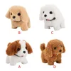 Mignon chiot chien poupée avec contrôle de batterie Halloween cadeau d'anniversaire pour garçons filles marchant aboiement Kawaii jouets en peluche électroniques