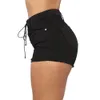 Dżinsy sprężynowe szorty żebrak Broken Women's Shorts Denim Bandage Hot Pants 6068