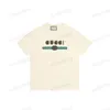 xinxinbuy m￤n designer tee t shirt 23ss bokst￤ver randtryck kort￤rmad bomullskvinnor vit svart r￶d aprikos xs-l