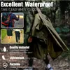 Raincoats 3 In 1 Outdoor Military Waterproof Coat Men Women Awning From The Motorcycle Poncho Picnic Mat 221122