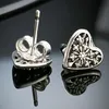 Autentisk Sterling Silver Winter Hearts Stud Earring för Pandora Womens CZ Diamond Jewelry Girl Gift Designer örhängen med originallåda
