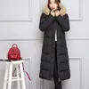 Trench da donna Cappotto invernale da donna Parka imbottito in cotone con cappuccio lungo