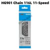 s deore xt xtr cn-hg601 hg701 hg901 road oca mtb biciclo de 11 velocidades 116l Chain de bicicleta para shimano 5800 6800 m7000 m8000 r8000 0210