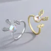 Solitaire Ring Easter Day Cute Rabbit Animal s Women Fashion Opening Adjustable Metal Carrot Bunny Ear Zircon Crystal Jewelry Gifts Y2302