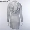 Casual Dresses SexySexy Sequin Reflective Lace Up Halter Bodycon Dress Autumn Winter Women Elegant Backless Mini Female Party Club