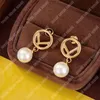 Earrings Designer For Women Gold Hoops Luxury Earrings Brand Double Letters Fashion Pearl Ear Rings Jewlery Orecchini Designers Jewellery