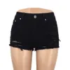 Dżinsy Spring Denim Shorts Black Raped Hot Pants DK001