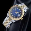 ボックスペーパー付き高品質の時計新しいバージョン18Kイエローゴールドダイヤモンドベゼル41mmダイヤルオートマチックファッションメンズウォッチGD腕時計2023