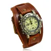 Relojes de pulsera Reloj para hombre Relojes deportivos con esfera grande Correa de cuero genuino Muñeca de cuarzo de gran tamaño Reloj militar del ejército Relogios Reloj de pulsera