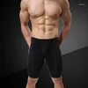 Underpants Sexy Men's Pouch Underwear Long Leg Boxer Short Leggings White Black Nude Navy Silky Smooth