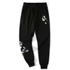 Pantalones para hombres Pantalones casuales bordados de flores Hombres Harem Knit Plus Velvet Hip Hop Joggers Estilo chino Y2302