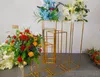 Другие праздничные поставки вечеринок 4pcs Set Wedding Square Road Lead Iron Flowers Vase Vase Colund Contress Manrabent Рамка рама 230209