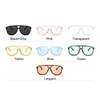 Sommarpilot Solglasögon Kvinna Varumärkesdesigner Transparent Shades Sun Glasses Kvinnlig COOL Color UV400 OCULOS DE SOL GAFAS 0207