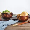 Ciotole Ciotola da portata in legno per insalata di frutta Legno di faggio Zuppa di riso Noddle Stoviglie infrangibili Cucina domestica Bambini Anziani