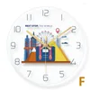 Wall Clocks Nordic Home Art Minimalist Fashion Transparent Glass Clock Bedroom Noiseless Modern And Unique Round Living Room