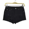 Dżinsy Spring Denim Shorts Black Raped Hot Pants DK001