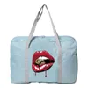 Duffel Bags Unissex Acessórios de viagem dobráveis ​​Handbag Mulheres ao ar livre bagagem de roupas Organizador da boca Men Men Duffle impermeável