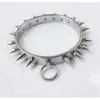 Heavy Metal de acero inoxidable Bondage Gear Spikes dispositivo esclavo Collar anillos fetiche juguetes sexuales para sexo Bdsm