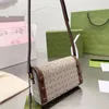 ビンテージミニバッグクロスボディバッグボックス女性ハンドバッグ財布アーカイブデザインキャンバスパッチワークファッションレター磁気閉鎖ゴールドハードウェア