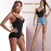 Women's Shapers Women Slimming Bodysuit Shapewear Top Mesh Body Shaper Spaghetti Strap Tummy Control Bodycon Jumpsuit With Built-in Drop