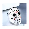 Band Rings Creative Horror Movie Mask Ring For Men Vintage Party Steam Punk Motor Biker GOTHIC MANA JEYCHELEVERING DHSGD