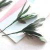 Decorative Flowers 5 Leaves Artificial Butterfly Orchid Silk Leaf Fake Shipp Room Wedding Party Home Decoration Girl DIY Craft Gift