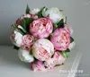 Decorative Flowers High Simulation Artificial Peony Wedding Bridal Bouquet Bride Holding Flower Bridesmaid Ramo De Boda Novia