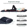 Outdoor Pads Outdoor Sleeping Pad Camping Inflatable Mattress Built-in Pump Ultralight Air Cushion Travel Mat With Headrest For Travel Hiking 230210