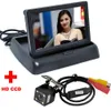 Nouvelle caméra de recul CCD 4LED pour voiture, aide au stationnement automobile, avec écran LCD couleur de 4.3 pouces, moniteur vidéo pliable