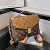 2023 Purses Clearance Outlet Online Sale Old Flower Women's New Versatile Fashion Print Shoulder Advanced Texture Small Square Broadband Crossbody Bag