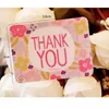 Emballage cadeau 900 pièces/paquet Kawaii merci étanchéité autocollant rose fleur Kraft papier cuisson emballage Biscuit sac décoration étiquette