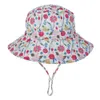 Baby Kids Sun Caps Flowers Rainbow Druku