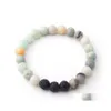 Beaded Strands Natural Stone Bead Amazonite Bracelet Beads Fashion Reiki Jewelry For Men Women Yoga Chakra Lava Strand Bracelets Dr Dhqwo