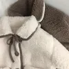 Płaszcz mody kurtki dziewczynki gęste niemowlę dziecięce dziecko ciepłe owce jak obroża obroża ubrania 1 10y 230209