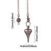 Pendant Necklaces Fashion 1PC Metal Reiki Pendulum Spiral Pattern Screw Shape Pendule Dowsing Divination Amulet Healing Chain Jewelry