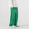 Men's Pants Fashion Trend Sports Casual Loose Elastic Waist Joggers Sweatpants Hip Hop Style Homme Green/black Trousers Y2302