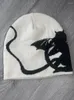 Berretti Goth Stampa Cappello caldo Berretto lavorato a maglia Hip Hop Uomo Donna Amanti Street Dance Bonnet Skullies Nero Donna Uomo Cappelli Vintage Y2k