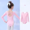 Stage Wear Filles Ballet Justaucorps Dancewear Manches longues Danse Gymnastique Ballerine Vêtements Body Pour Danse Tutu