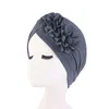 Nieuwe dubbele grote bloemen turbans voor vrouwen parels hijab motorkap moslim hoed chemo cap voor dame meisje wrap head indische hoed binnenkut