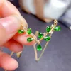 Colares Pingente Imitação Natural Rússia Diopside Antlers Pingentes para Mulheres Inlay Verde Zircon Gemstone Neck Chain