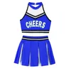 Cheerleading Kinder Schulmädchen Cheerleader Uniform Cosplay Kostüme Sets für Mottoparty Cheer Leader Bühnenauftritt Tanzoutfits 230210