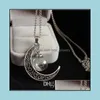 Pendant Necklaces Pretty Necklace Fashion Charms Glass Ball Long Strip Leather Chain Dandelion Drop Delivery Jewelry Pendants Dhrou