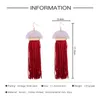 Dangle Earrings Bulk Price Red Cotton Tassel Fringe 2023 Ethnic Acrylic Long Drop For Women Jewelry