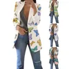 Women's Suits Stylish Casual Blazer Long Sleeve Versatile Women Single Breasted Printing Office Lady Suit Jacket