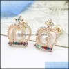 Серьги для глины для женщин бренд бренд Cross Colorf Athestone Faux Pearls Ушная капля Delive Jewelry DH4KH