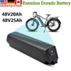 Reention Dorado Ebike Bataryası 48V 25AAH 20AH 48 Volt 13AH 17.5AH 21AH Elektrikli Bisiklet Pil Panasonic Marka 21700 Hücre Şarj Cihazı ile 350W ila 1000W Motor için