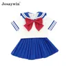 Ensembles de vêtements Enfants Costumes Enfants Garçons Filles 2 Pièces Ensembles TopShorts Jupe Adolescent Collège Style Col Marin Casual Party Enfant Vêtements Ensembles W230210