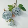 Dekorativa blommor 3st 3 huvuden Rose Silk Wedding Bouquet Bridal Holding Artificial Home Living Room Decoration Party Floral