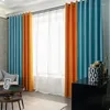 Gardin enkla moderna blackout isolering gardiner för vardagsrum sovrum förtjockad fast färg el middag draperier